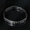 Čierny oceľový náramok