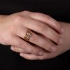 Trojfarebný prepletený zlatý prsteň, od 3,25g, 14k