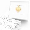 Prívesok gravírované zlaté srdiečko, 0,65 g, 14k