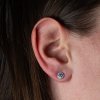 Strieborné náušnice s modrým očkom