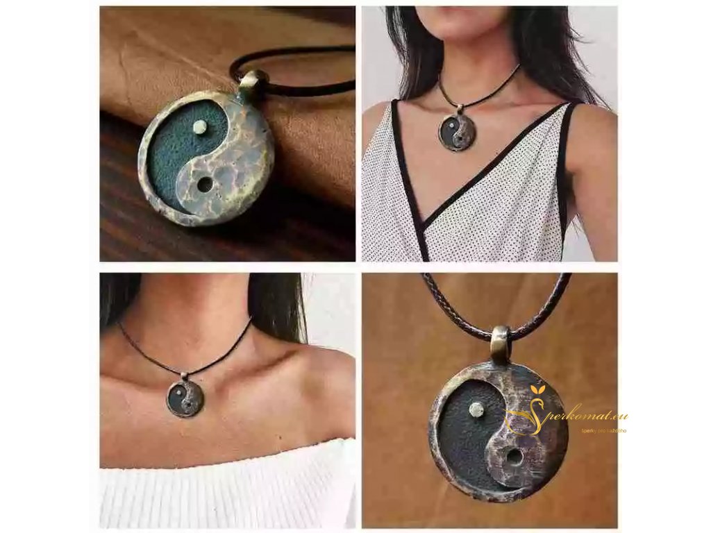 Kovaný náhrdelník jin jang
