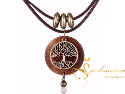 Dřevěný náhrdelník strom života
