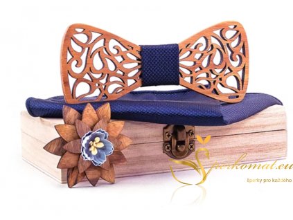 Luxusní dřevěný motýlek H133