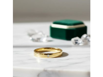 Obrúčka s diamantom