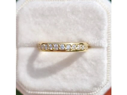 Zlatý diamantový prsteň 2mm