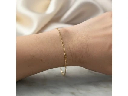 Zlatý náramok Figaro 2,2mm 20cm