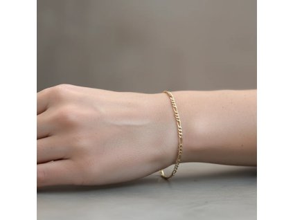 Zlatý náramok Figaro 2,8mm 21cm