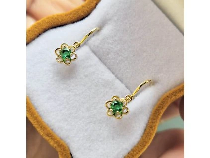 zlat%C3%A9%20detske%20nausnice%20smaragd