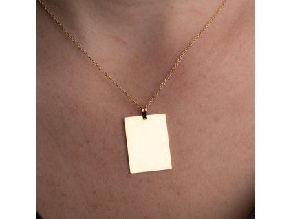 Zlatá platnička prívesok