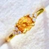 Zlatý prsteň so žltým Zafírom