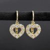Dievčenské zlaté náušnice so zirkónikmi srdiečko