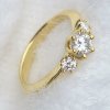 Zlatý prsteň 3 diamanty