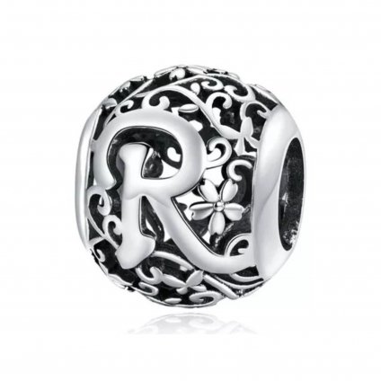 PÍSMENO R, ŠPERKY DANIEK, STŘÍBRNÉ SYMBOLICKÉ KORÁLKY, FIT PANDORA