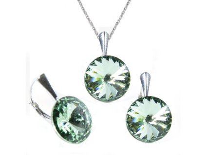 Set Swarovski element Rivoli 12 mm zelený CHRYSOLITE