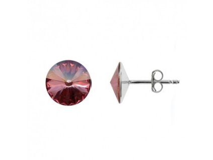 Náušnice Swarovski elements Rivoli 8 mm ružové ANTIQPINK – napichovačky