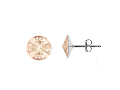 Náušnice Swarovski elementsRivoli 8 mm béžové LIGHT SILK – napichovačky