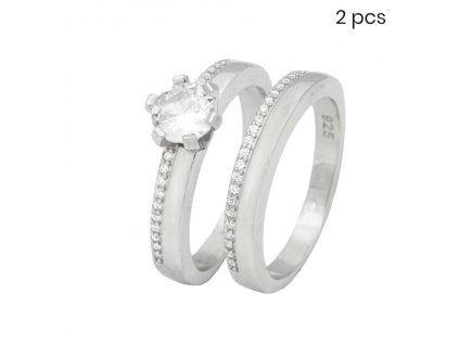 Strieborná sada prsteňov - 2 kusy - 60 | 40034560