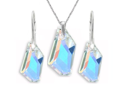 Set  Swarovski elements šperkov De-Art dúhový CRYSTAL AB 18mm