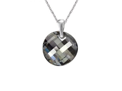 Prívesok Swarovski elements Twist čierny SILVERNIGHT 18 mm