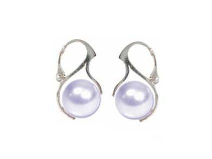 Náušnice perly Swarovski elements 10 mm biele