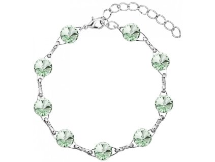 Náramok  Swarovski elements 10mm rivoli zelený – Chrysolite