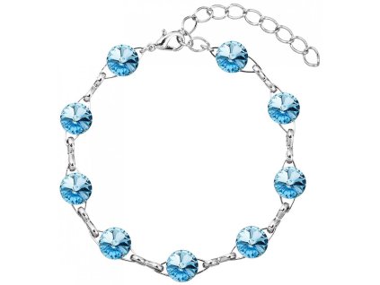 Náramok  Swarovski elements 10mm rivoli modrý – Aquamarine