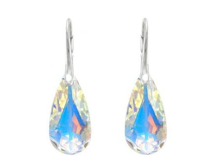 Náušnice  Swarovski elements slzy dúhové CRYSTAL AB 24mm