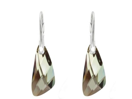 Náušnice  Swarovski elements krídla 23 mm bronzové BRONZE SHADE