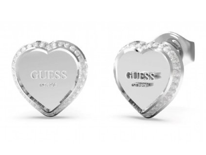 Dámske náušnice Guess JUBE01427JWRHTU srdce