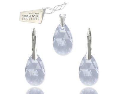 Set  Swarovski elements hruška modrý BLUE SHADE 16mm