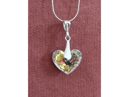 Náhrdelník Swarovski elements srdce Truly in Love Crystal AB18mm