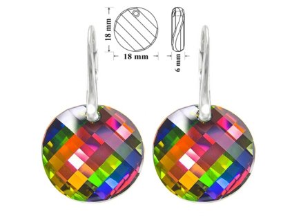 Náušnice  Swarovski elements Twist zelené CRYSTAL Vitrail medium 18mm