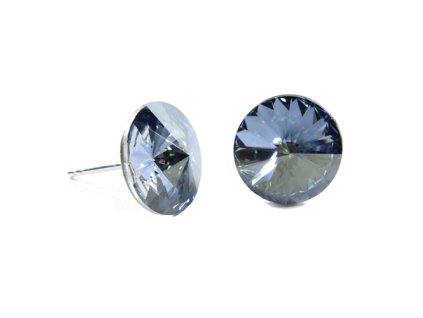Náušnice Swarovski elements rivoli 12 mm modré BLUE SHADE – napichovačky