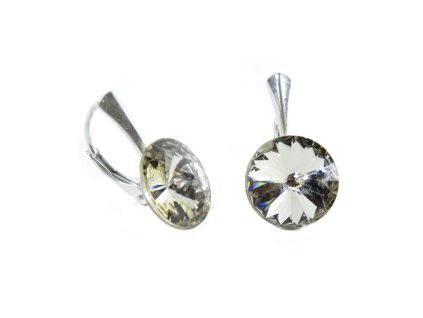 Náušnice Swarovski elements  Rivoli 12 mm béžové LIGHT SILK