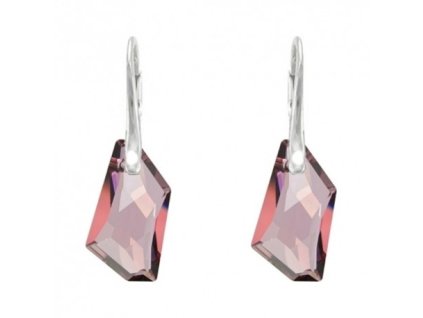 Náušnice Swarovski elements De-Art 18 mm ružové ANTIQPINK