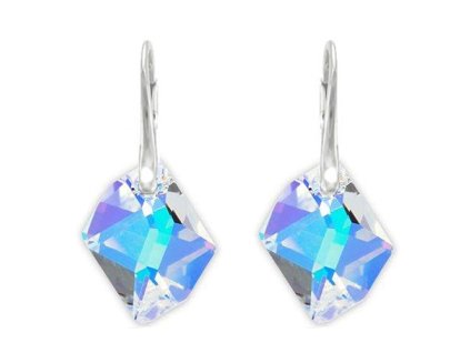 Náušnice Swarovski elements Cosmic dúhové CRYSTAL AB 14mm