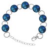 Náramok Swarovski elements 12mm rivoli modrý – BERMUDA BLUE