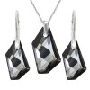 Set šperkov Swarovski elements De-Art čierny SILVER NIGHT 18mm