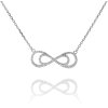 Strieborný náhrdelník S OZDOBOU NEKONEČNA ZDOBENÉ ZIRKÓNMI SN012