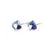 Náušnice swarovski elements kocky 8 mm modré BERMUDE BLUE – napichovačky