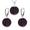 Set Swarovski elementsDiscoball 12 mm fialový Amethyst