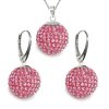 Set Swarovski elements Discoball 18 mm ružový Light Rose