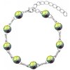 Náramok Swarovski elements 8mm rivoli zelený – Crystal Vitrail Medium
