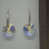 Náušnice Swarovski elements Rivoli dúhové - crystal AB 12mm