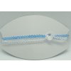 Krásny modročíry náramok Swarovski elements Xilion Aquamarine a Crystal