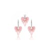 Set Swarovski elements srdce CRAZY ružový Rosaline 12mm