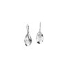 Náušnice Swarovski elements Cap pear 16 mm chrómové Metallic