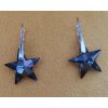 Náušnice Swarovski elements Hviezdy čierne Silver Night 20mm