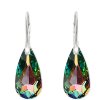 Náušnice  Swarovski elements slzy CRYSTAL zelené Vitrail Medium 24mm