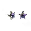 Náušnice Swarovski elements  napichovacie hviezdy 10 mm fialové Crystal Vitrail Light